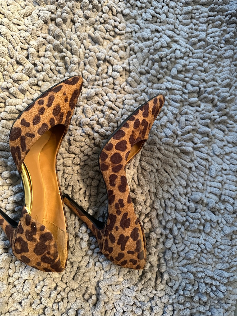 Massimo Leopard Print Pointed Toe Heels - Brown - Picture 3 of 3